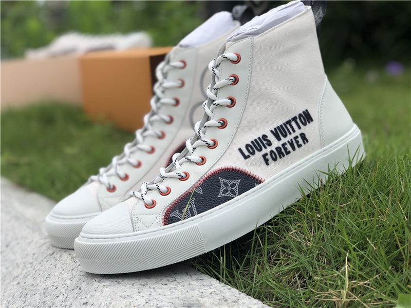 Louis vuitton tattoo sneaker boot High white(98% Authentic quality)